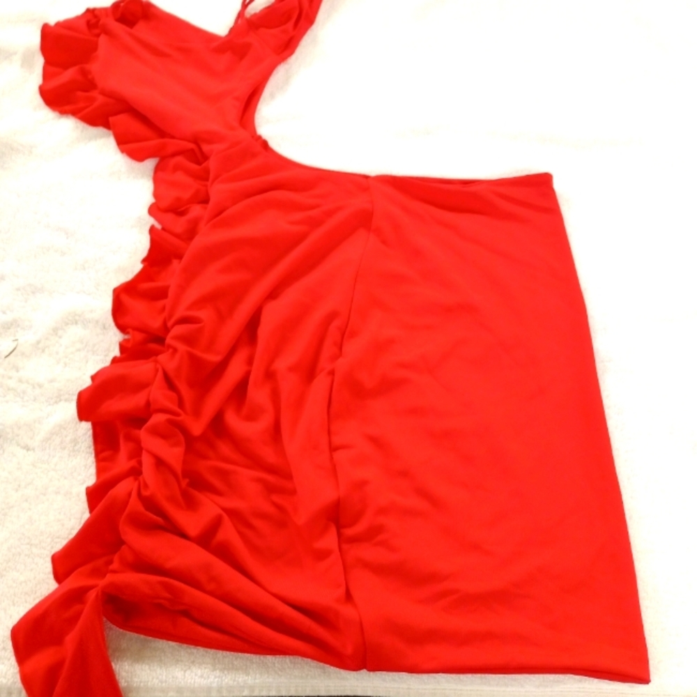 One shoulder ruched side tank top by Shein.New!